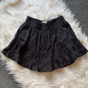 American Eagle Dark Grey Mini Eyelet Skirt